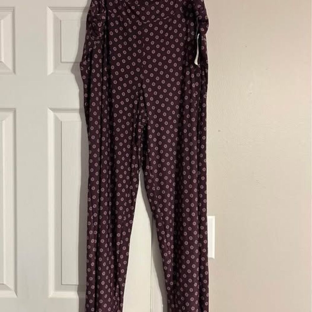 Very Soft Cozy Alfani Separates XXXL 3X Pressed Floral Pj Pajama Bottoms